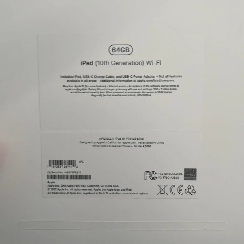 Apple iPad 10th gen wi-fi - silver - Picture 3 of 5